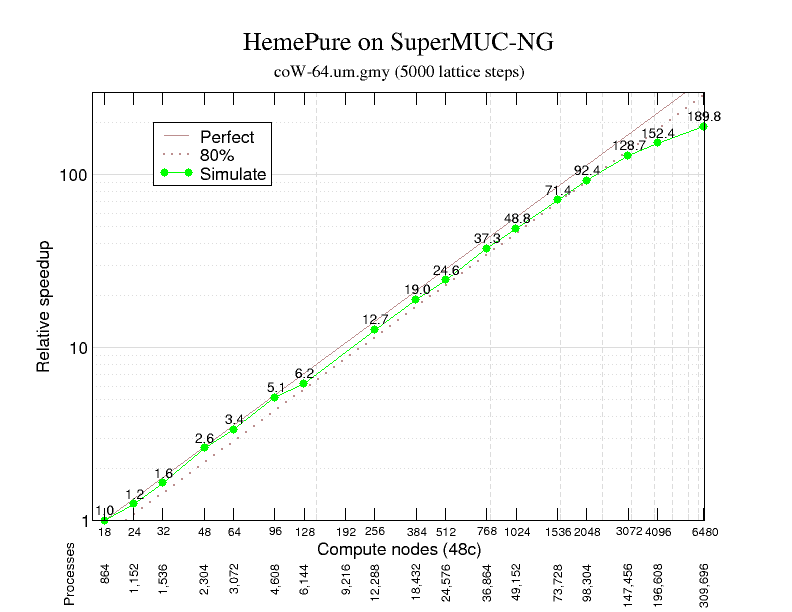 190x Strong Scaling Speed Up Of Hemelb Simulation On Supermuc Ng Performance Optimisation And Productivity